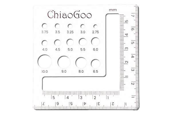 ChiaoGoo Swatch & Needle Gauge ChiaoGoo