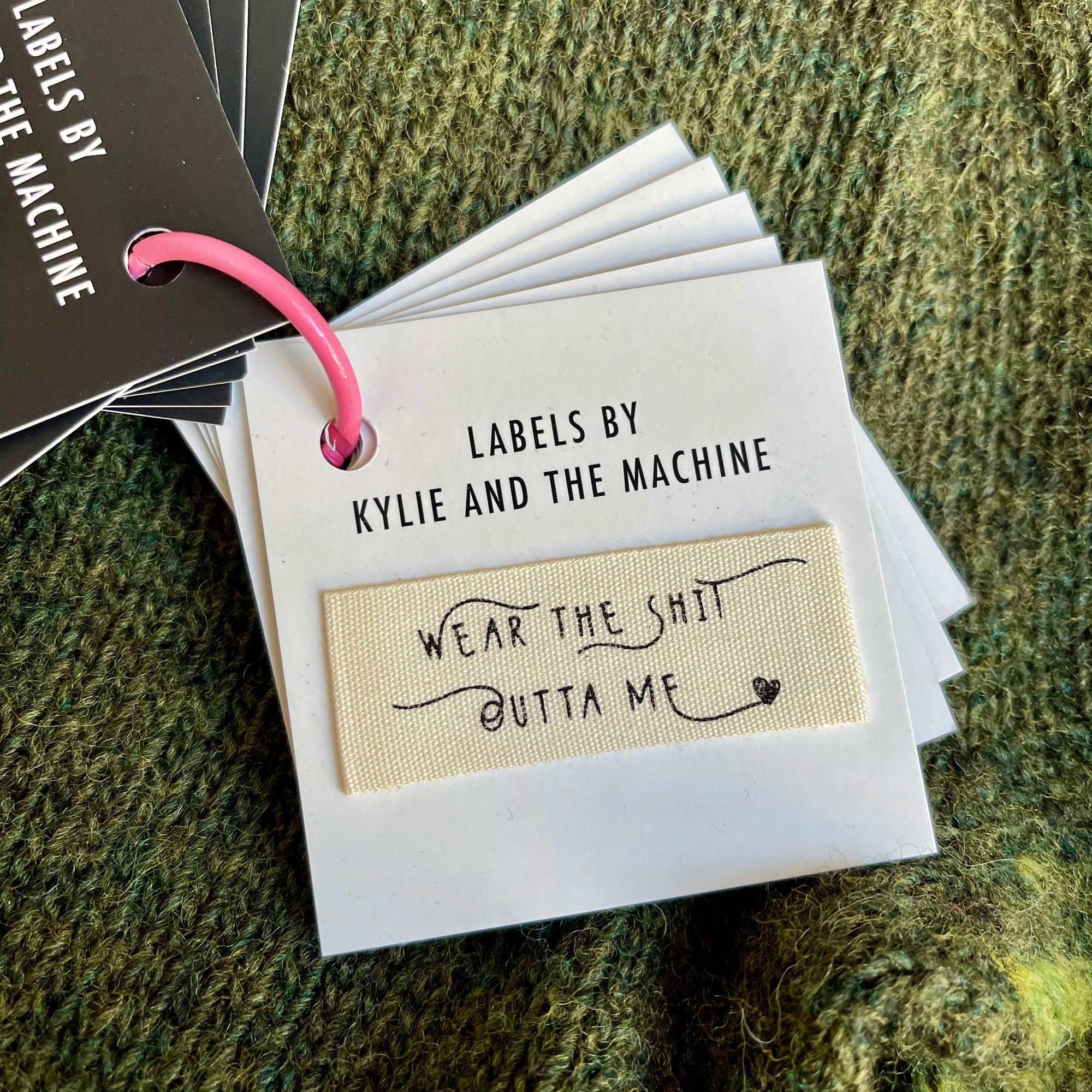 "Wear the Shit Outta Me" Cotton Labels 10 Pack Kylie and the Machine