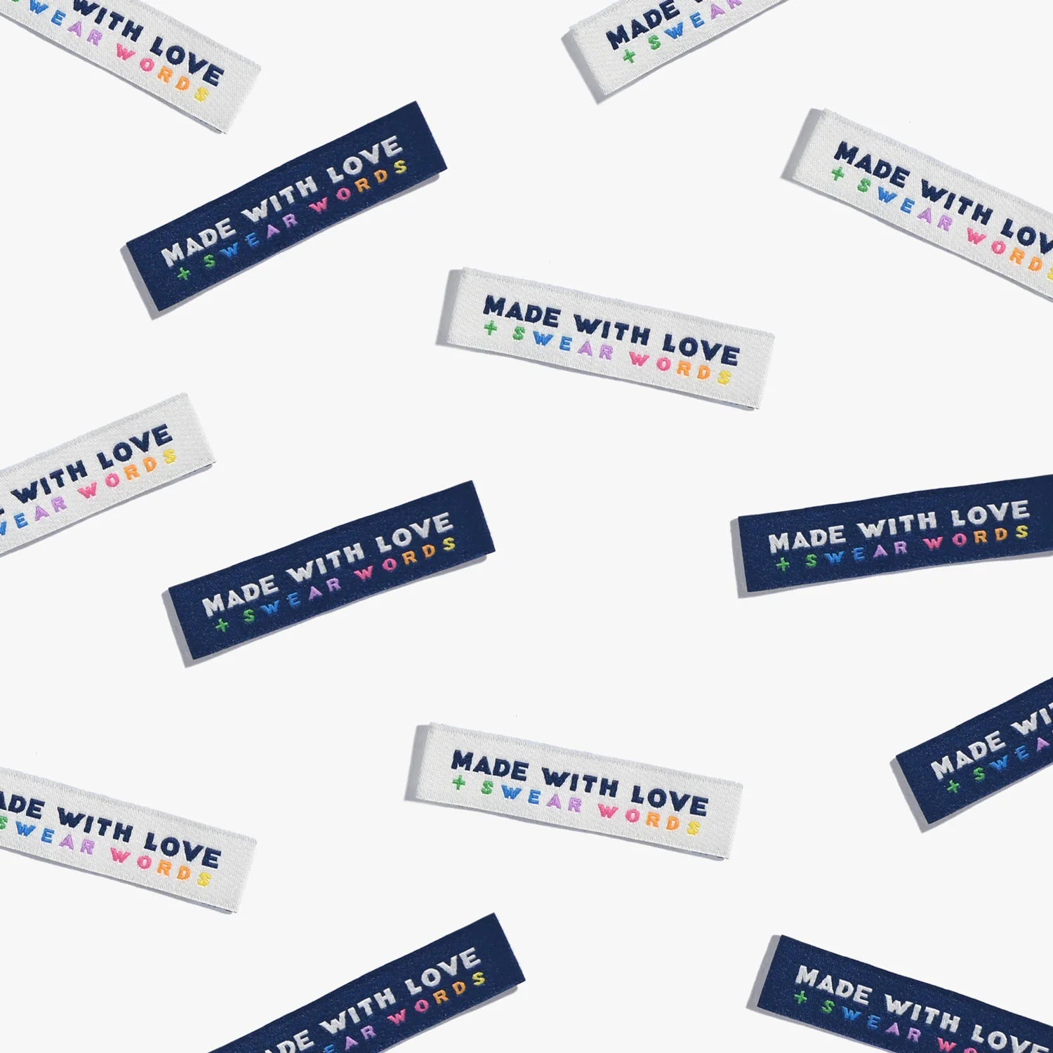 NEW"Made with Love and Swear Words" Woven Labels 10 Pack Kylie and the Machine