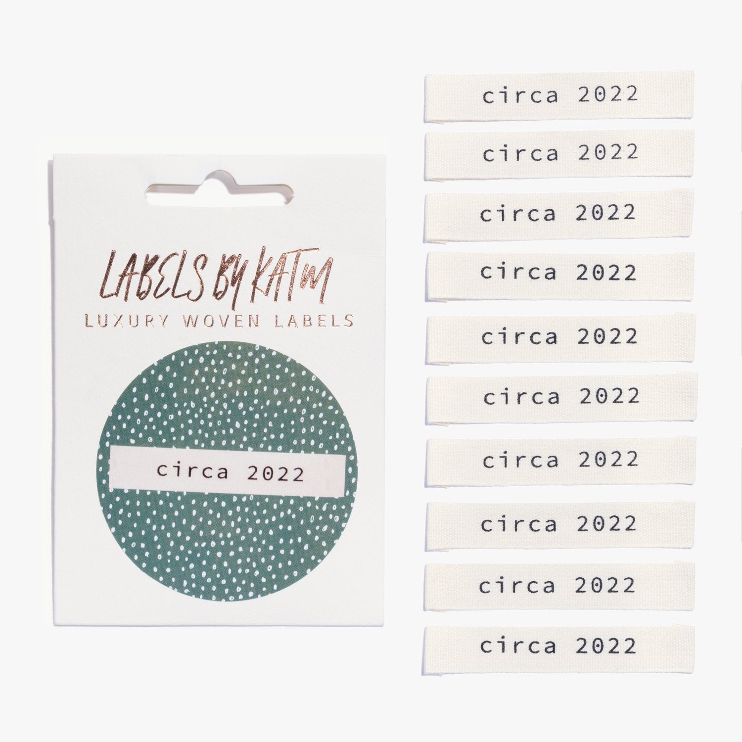 "Circa 2022" Woven Labels 10 Pack Kylie and the Machine