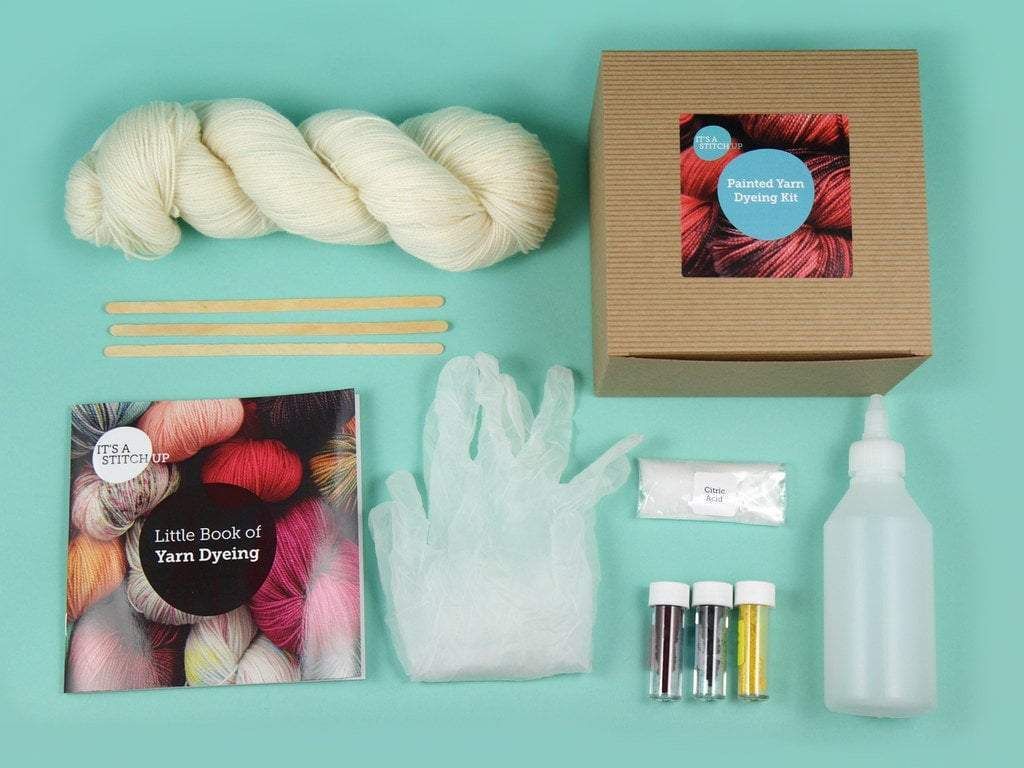 Hand-Painted Yarn Dyeing Kit - Mini Skeins It's A Stitch Up