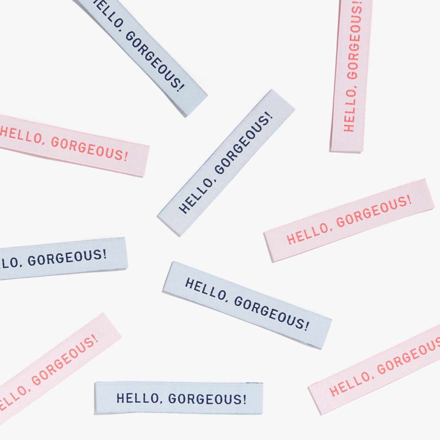 "Hello Gorgeous" Woven Labels 10 Pack Kylie and the Machine