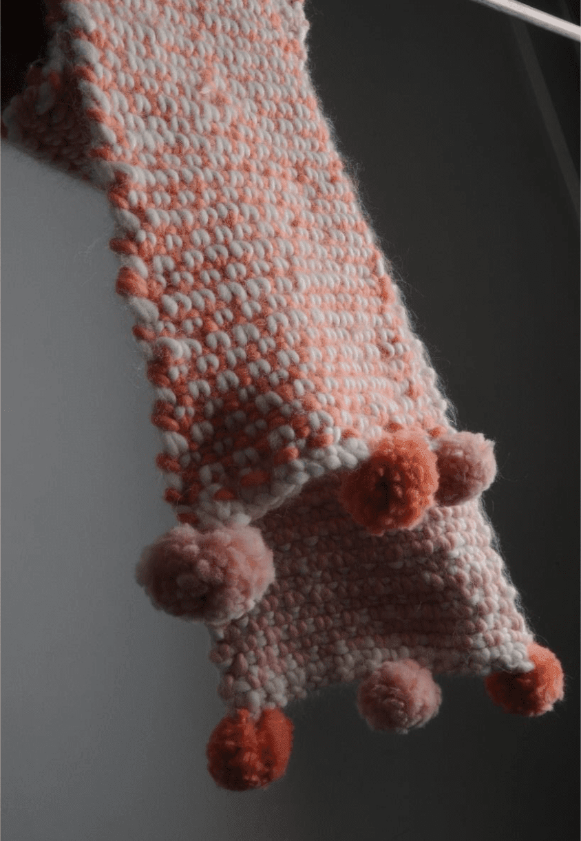 Two Colour Moss Stitch Scarf Pattern Mrs Moon