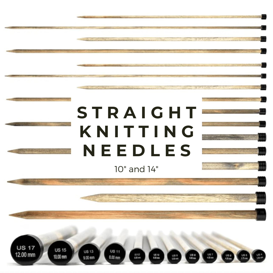 Ginger 10 Straight Knitting Needles US Size 7