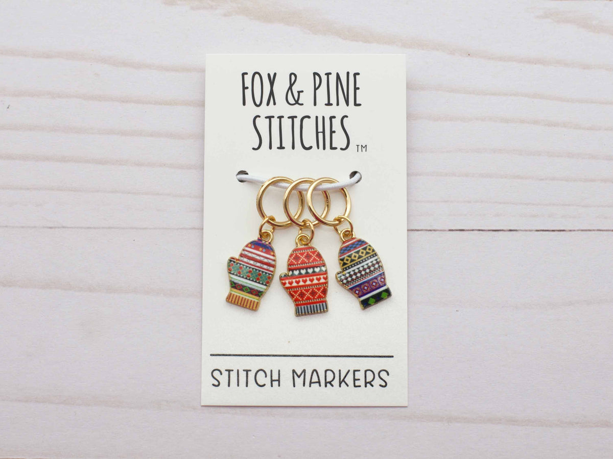 Fair Isle Mittens | Stitch Markers Fox & Pine Stitches