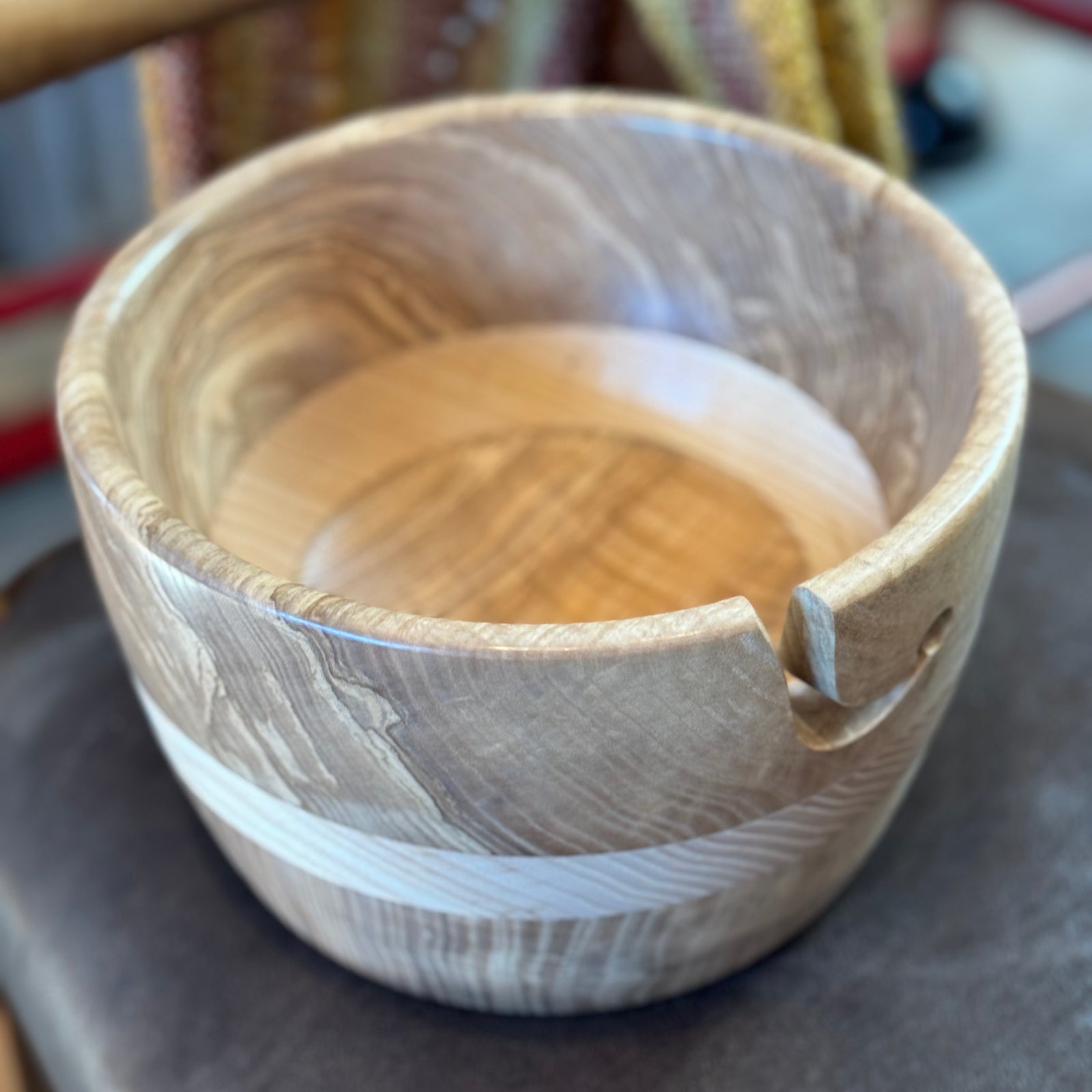 Hand Turned Yarn Bowl - Ash tribeyarns