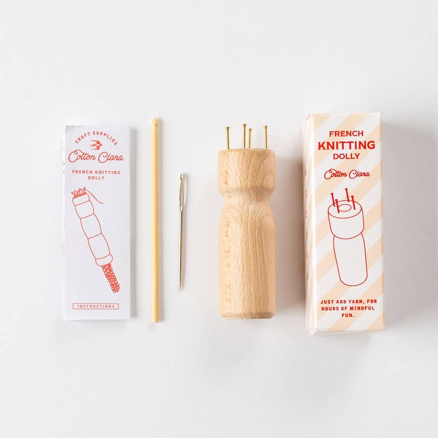 French Knitting Bobbin – Wooden Dolly Cotton Clara Craft Kits &amp; Supplies