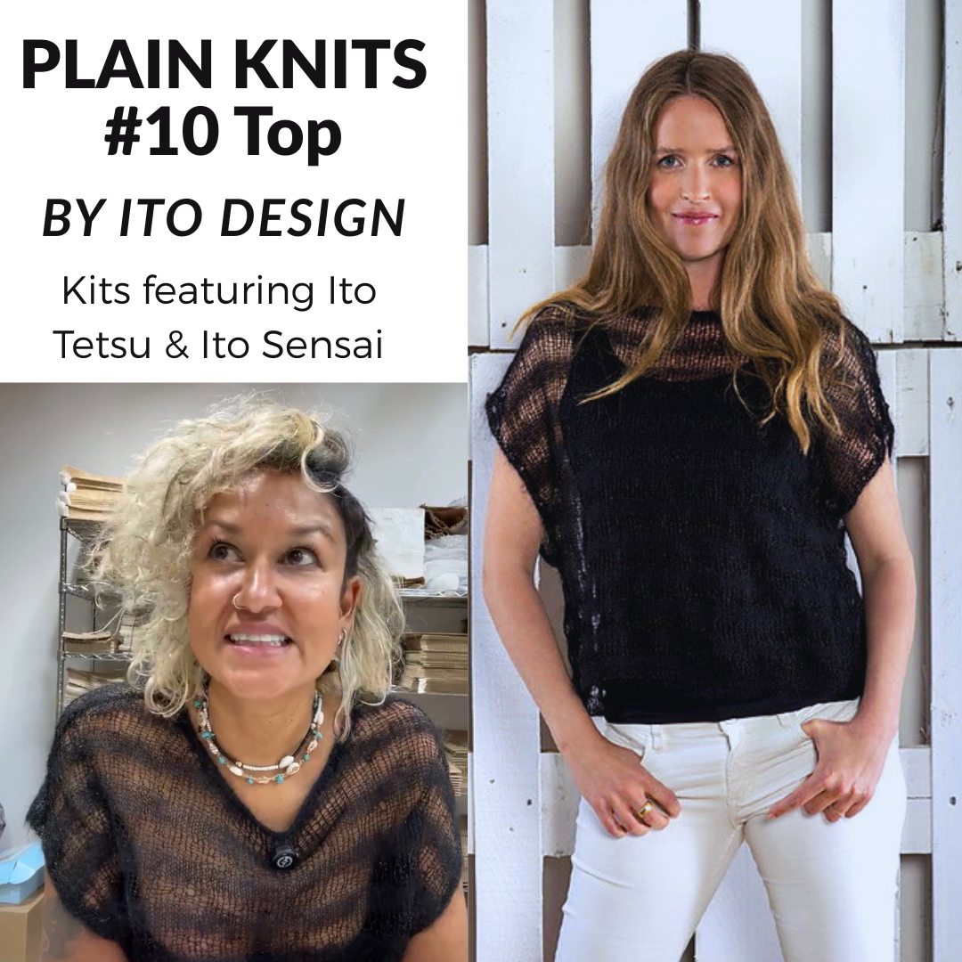 Plain Knits #10 top with Tetsu Kit