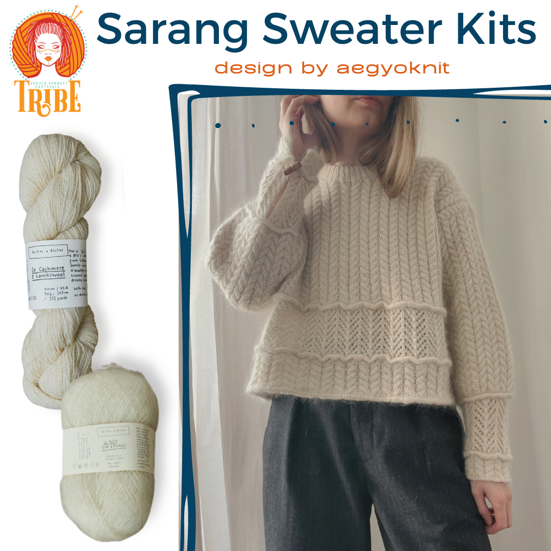 Sarang Sweater Kit by aegyoknits tribeyarns