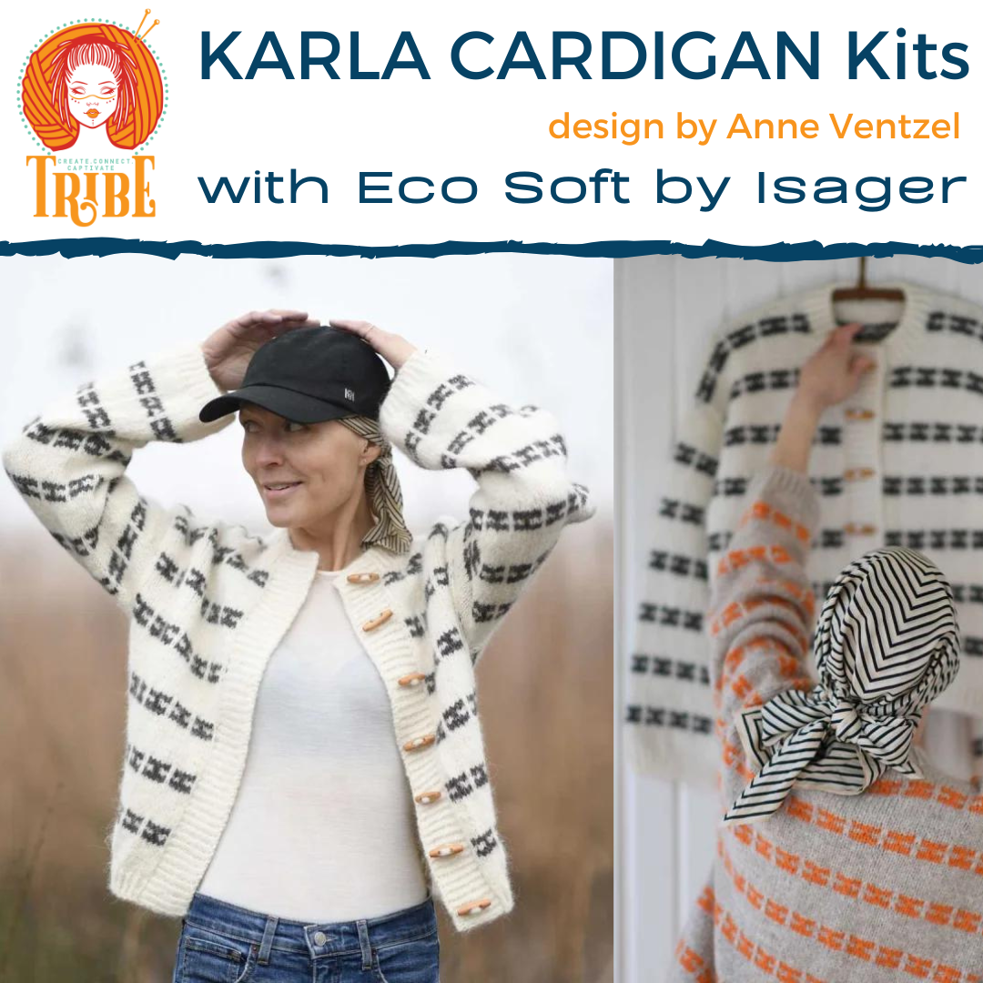 Karla Cardigan Kit by Anne Ventzel Isager Yarns Kits Tribe Yarns