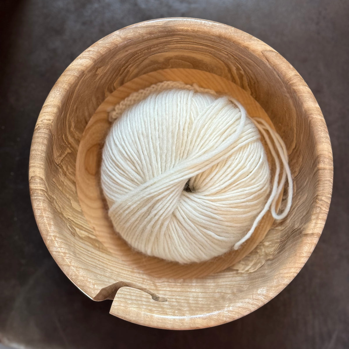 Hand Turned Yarn Bowl - Ash tribeyarns