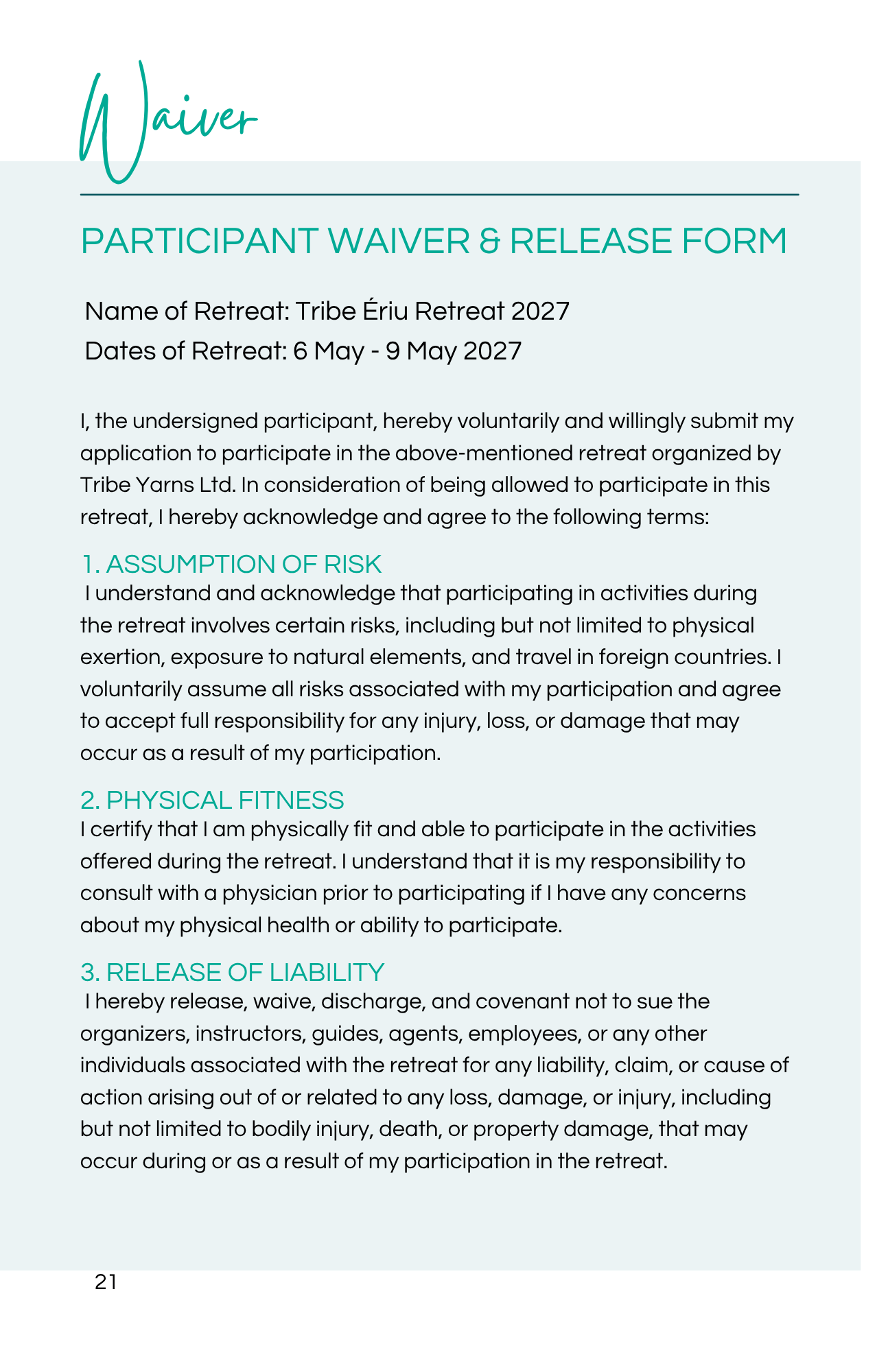 Tribe Ériu Retreat 2027