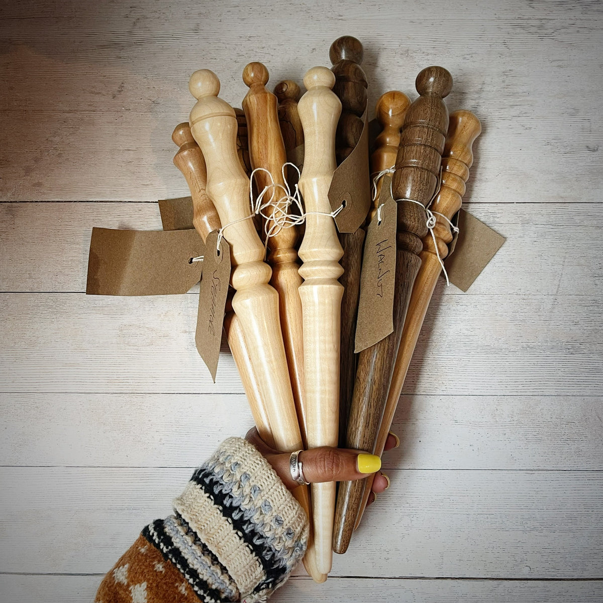 Hand-Turned Nostepinne tribeyarns