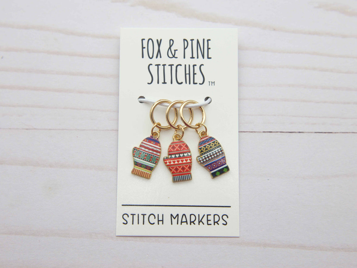 Fair Isle Mittens | Stitch Markers Fox &amp; Pine Stitches