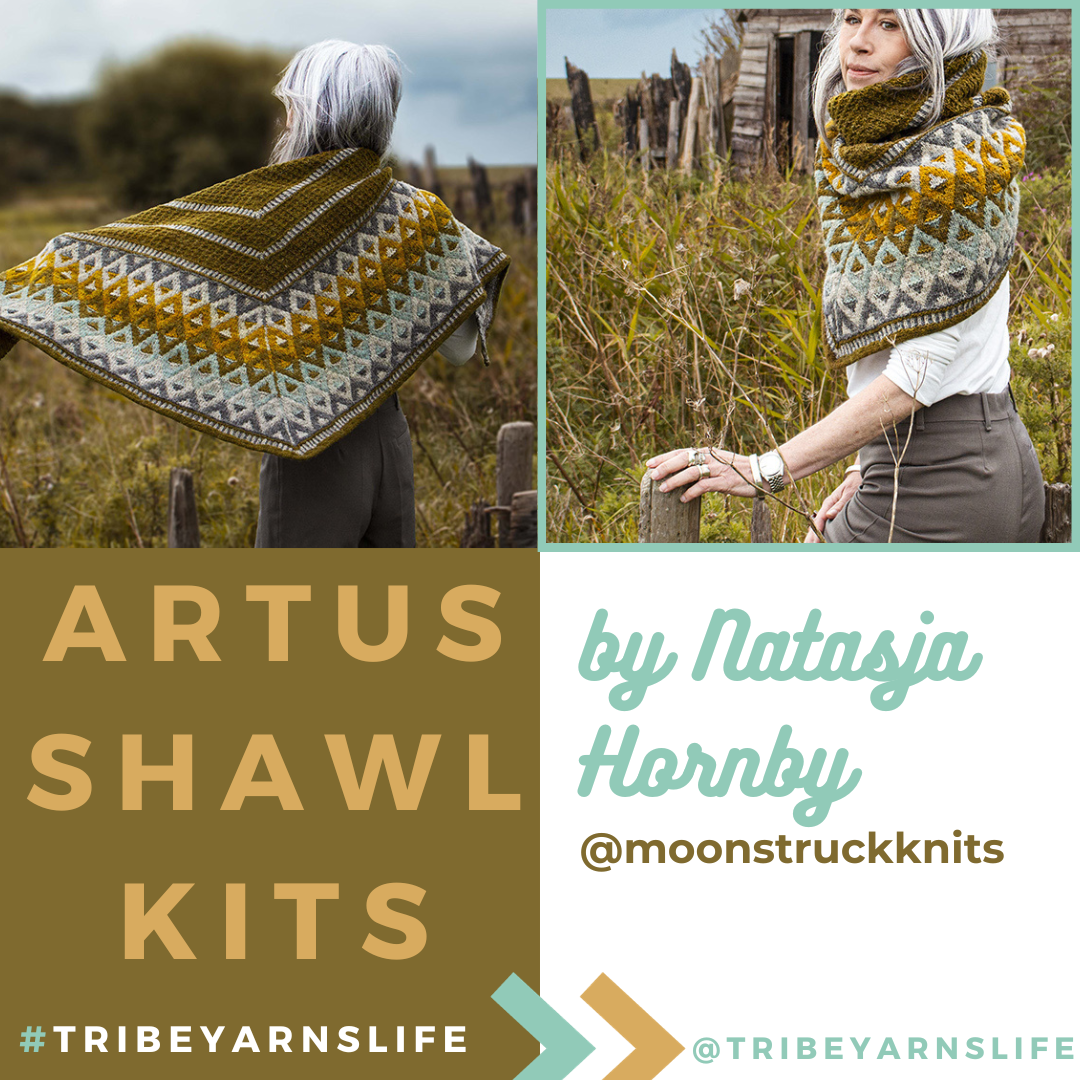 Pattern Kts Artus Shawl Kits by Natasja Hornby | Tribe Yarns, London - tribeyarns