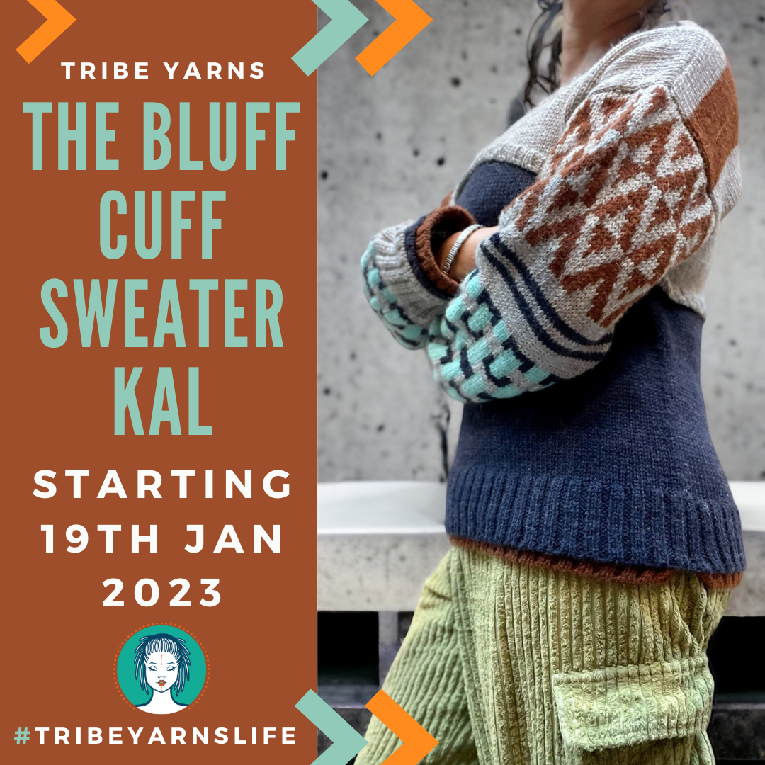 Bluff Cuff Sweater KAL tribeyarns