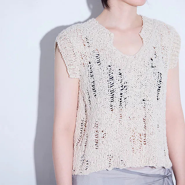 Summer Damage Vest with Cotton Waves