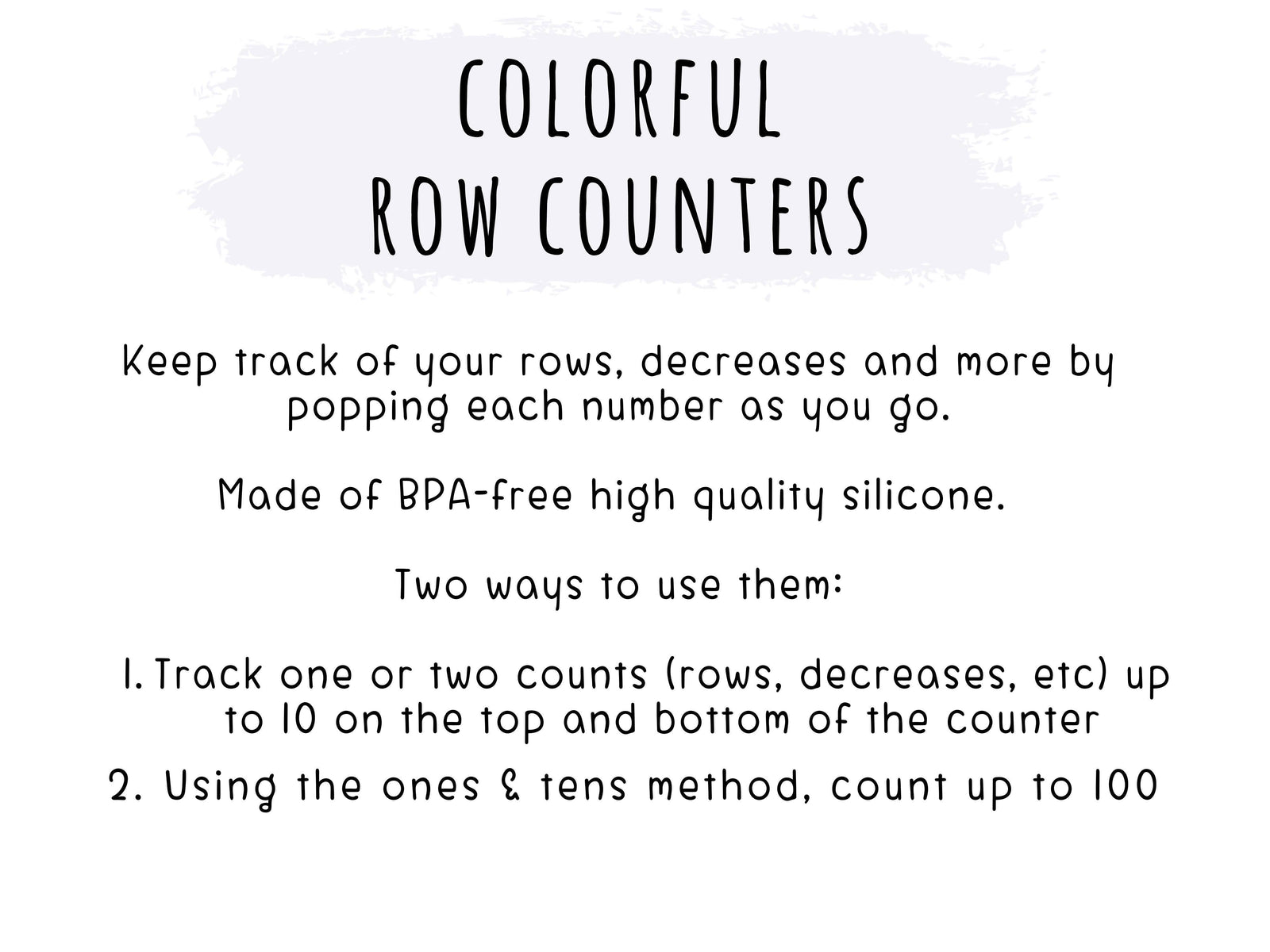 Colorful Row Counters | Knitting & Crochet Notions and Tools Fox & Pine Stitches