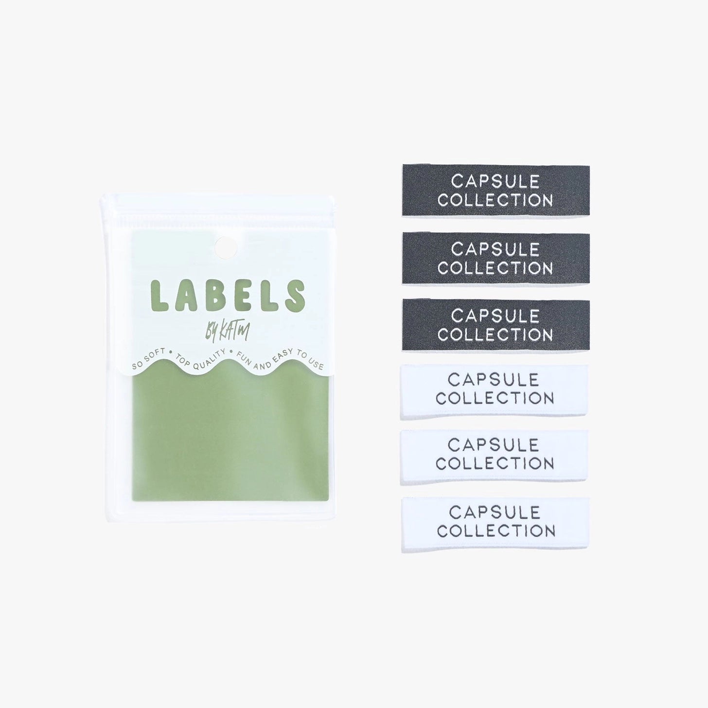 "Capsule Collection" Woven Labels 6 Pack