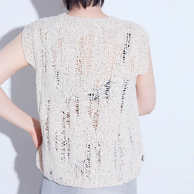 Summer Damage Vest with Cotton Waves