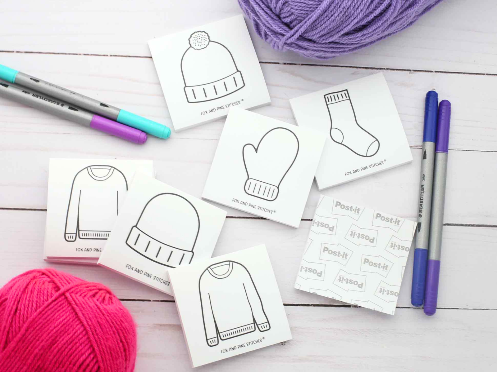 Scribble Stickies - Fox & Pine Stitches