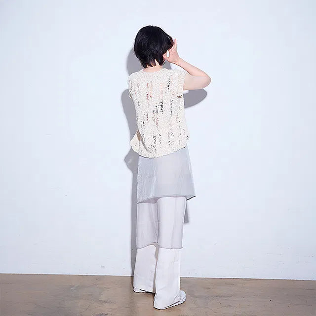 Summer Damage Vest with Cotton Waves