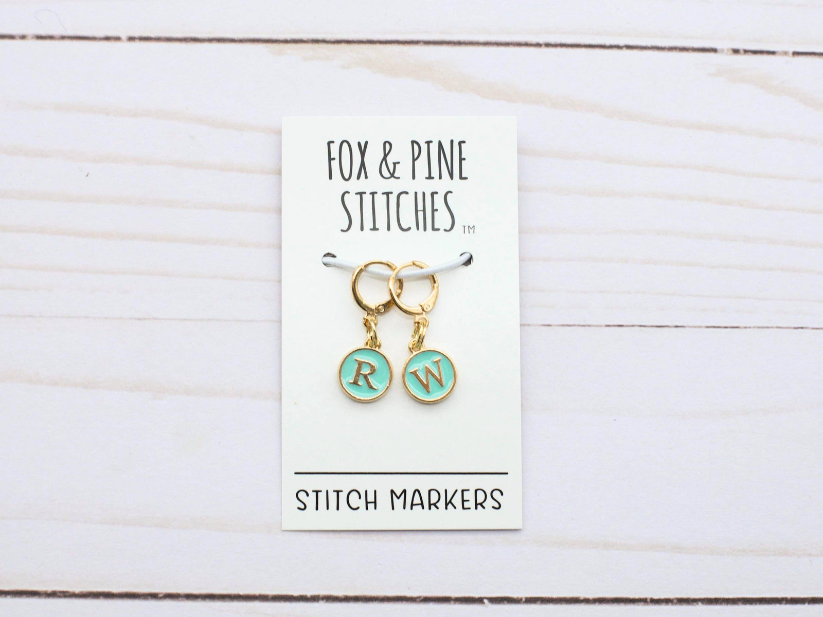 Teal Right Wrong Side | Stitch Markers Fox & Pine Stitches