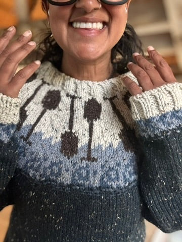 Oarsome Sweater Kits with Woolstok Tweed