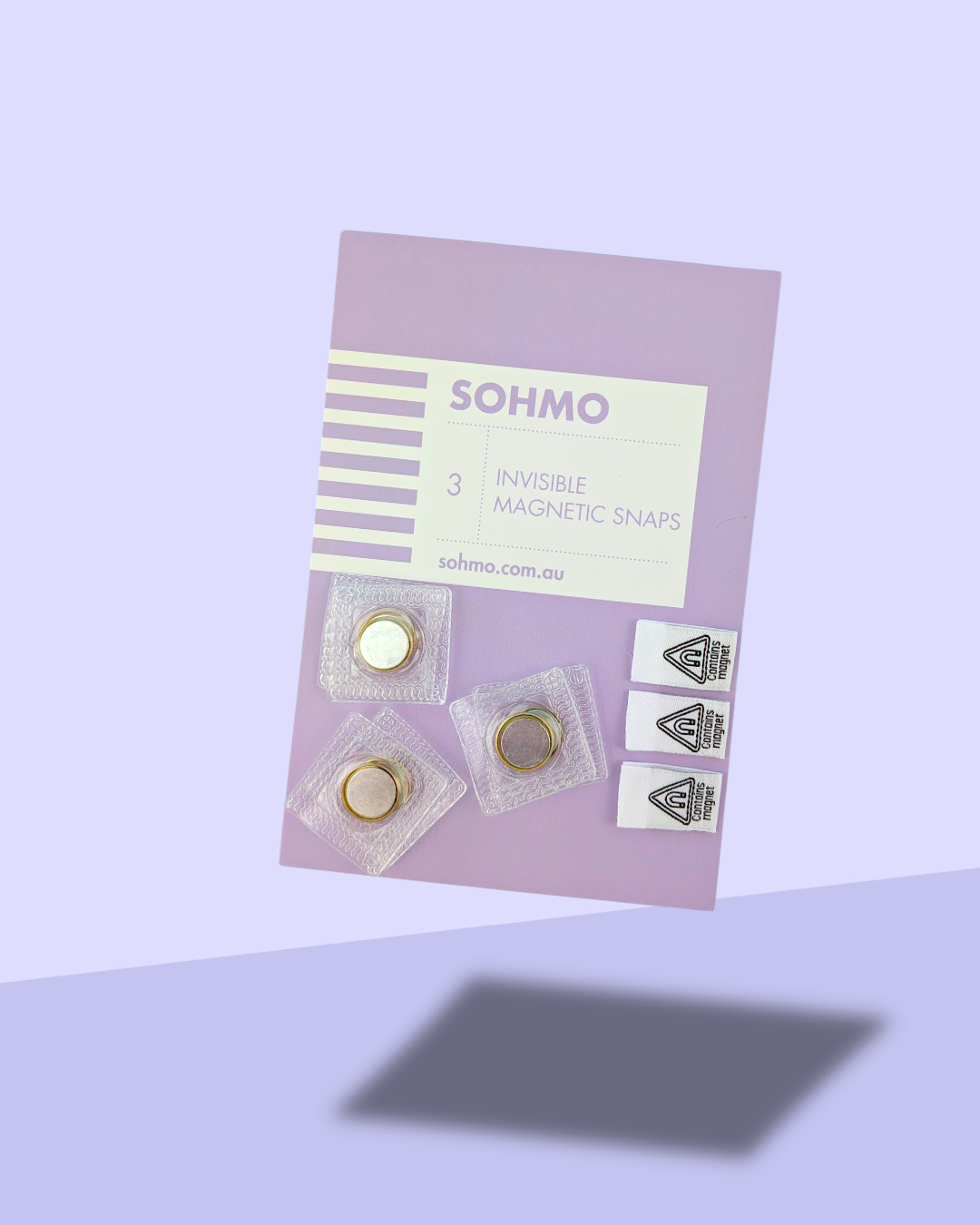 SOHMO Invisible Magnetic Snaps - 3 pairs magnetic closures