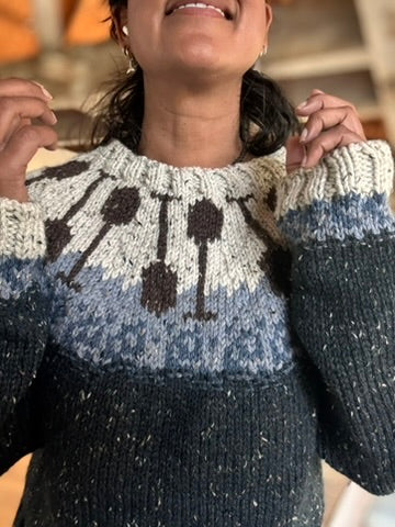 Oarsome Sweater Kits with Woolstok Tweed