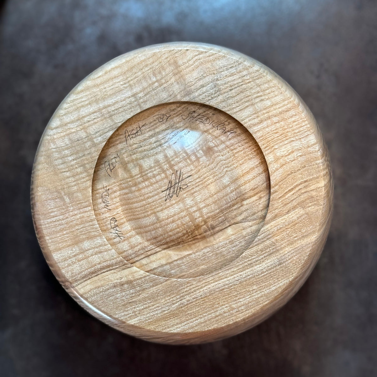 Hand Turned Yarn Bowl - Spalted Beech & Cherry tribeyarns