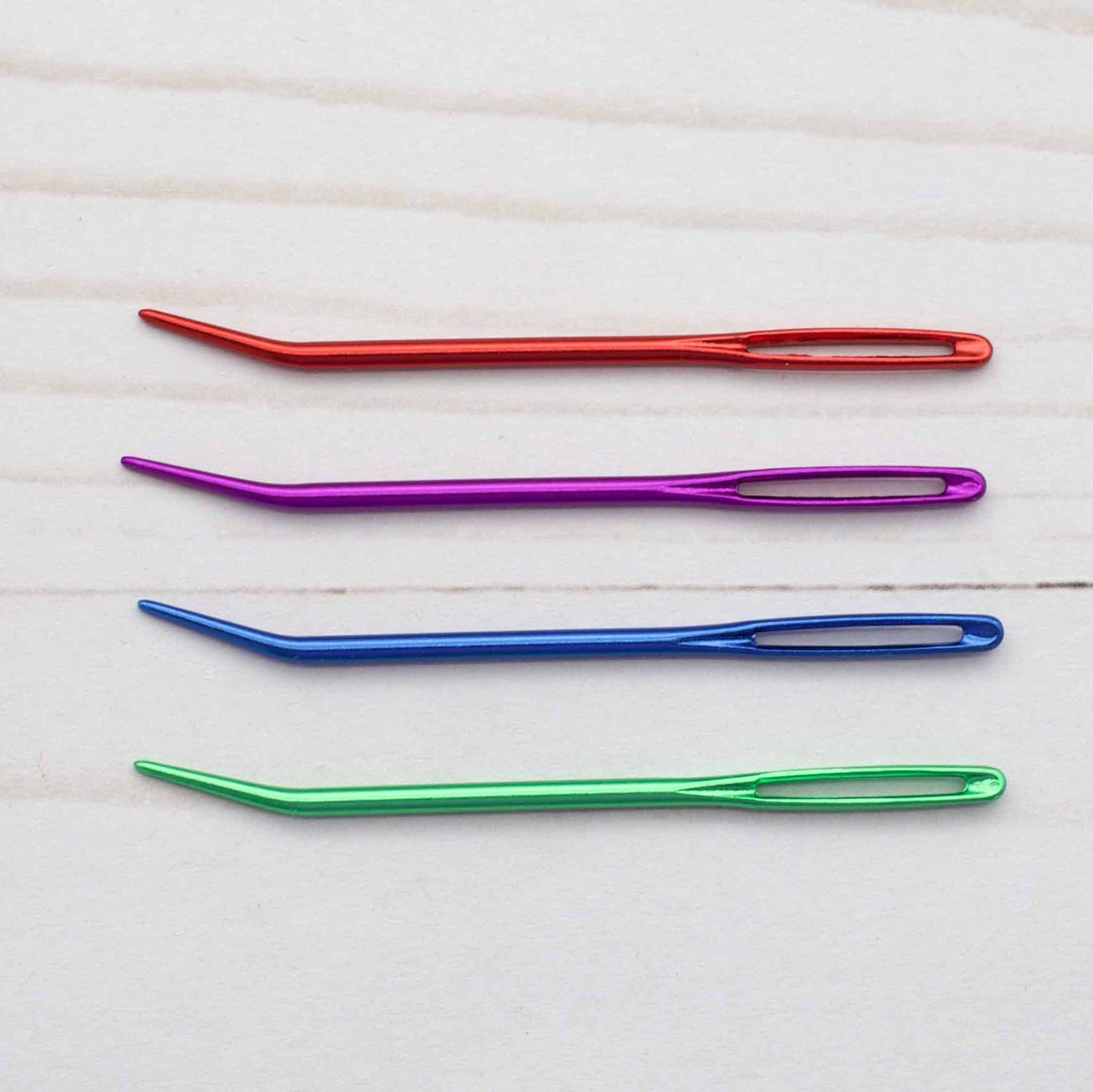 Darning Needles Bent Tip Aluminum Pack of 4 Fox & Pine Stitches