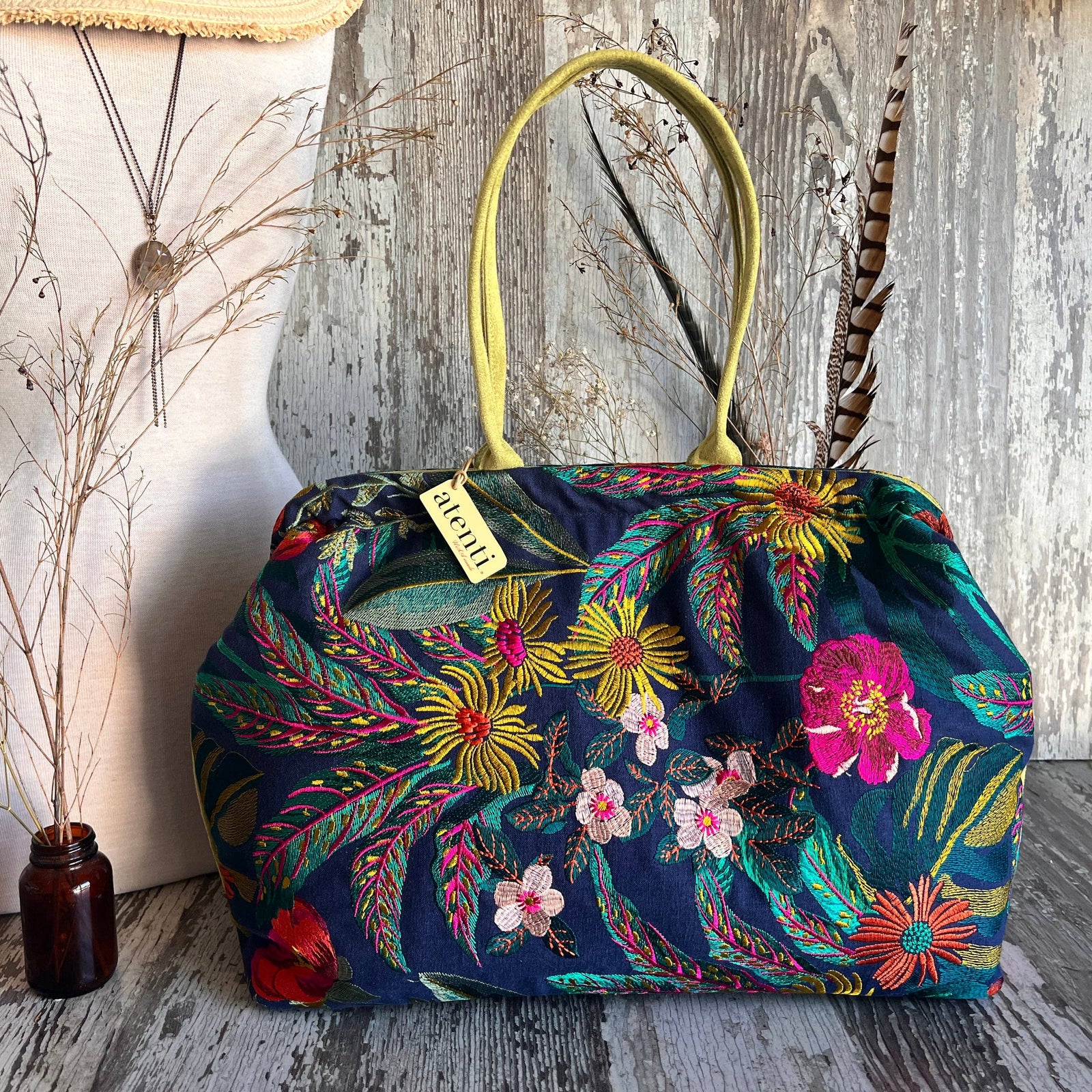 Flora Pioneer: Modern Tapestry Doctor Bag w/ Metal Frame