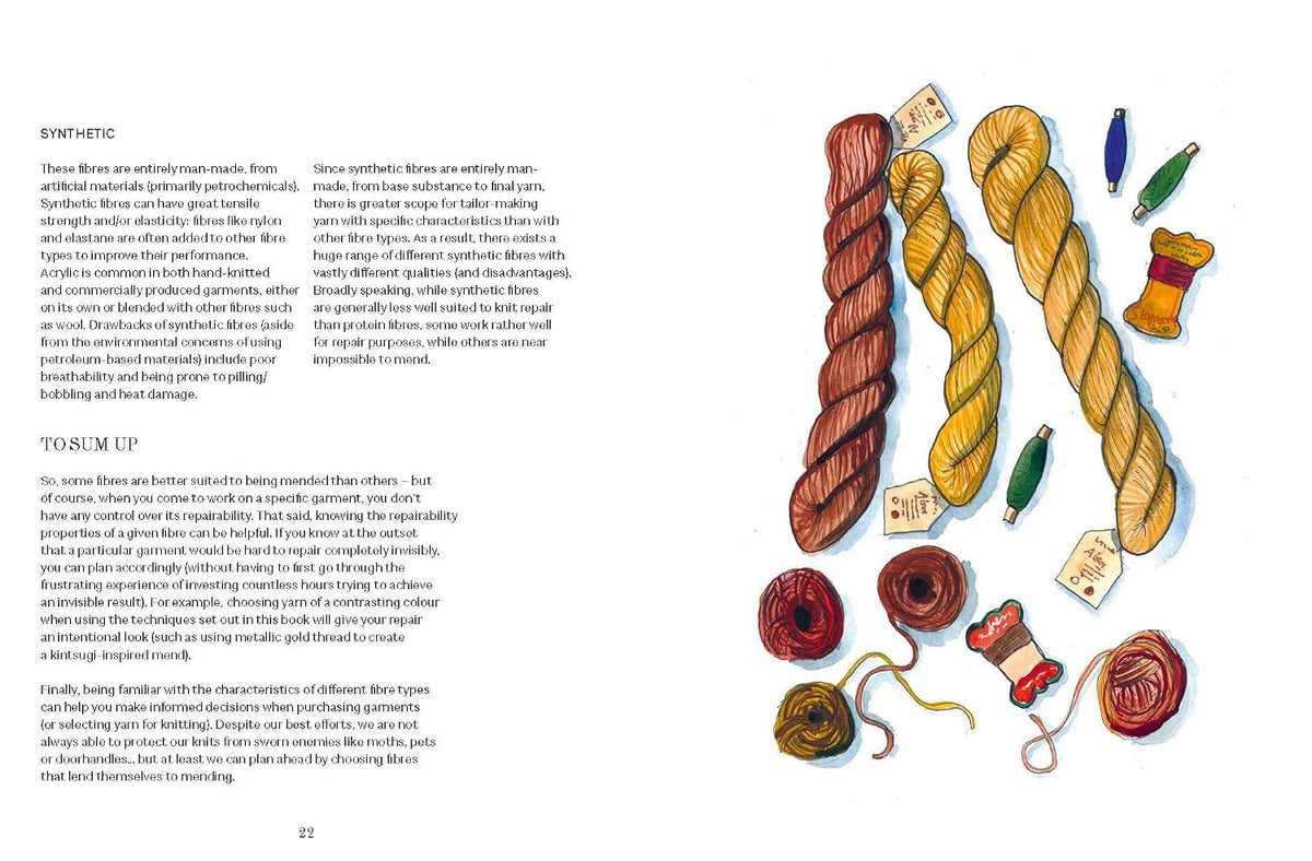 Zurcido creativo visible para prendas de punto por Flora Collingwood-Norris