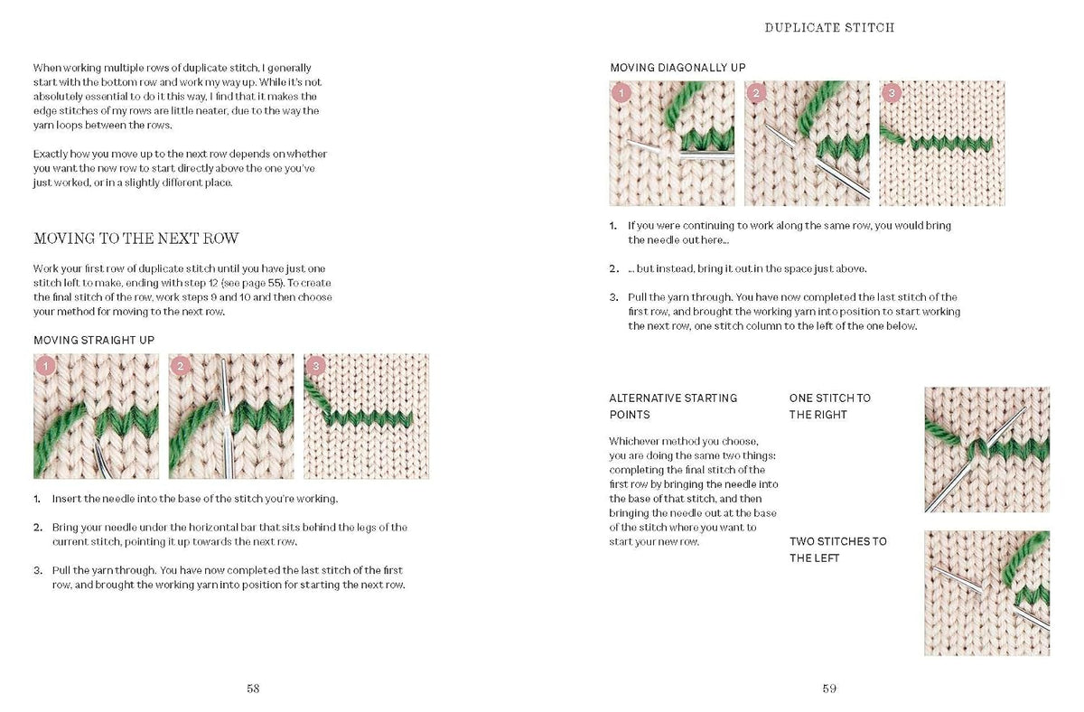 Zurcido creativo visible para prendas de punto por Flora Collingwood-Norris