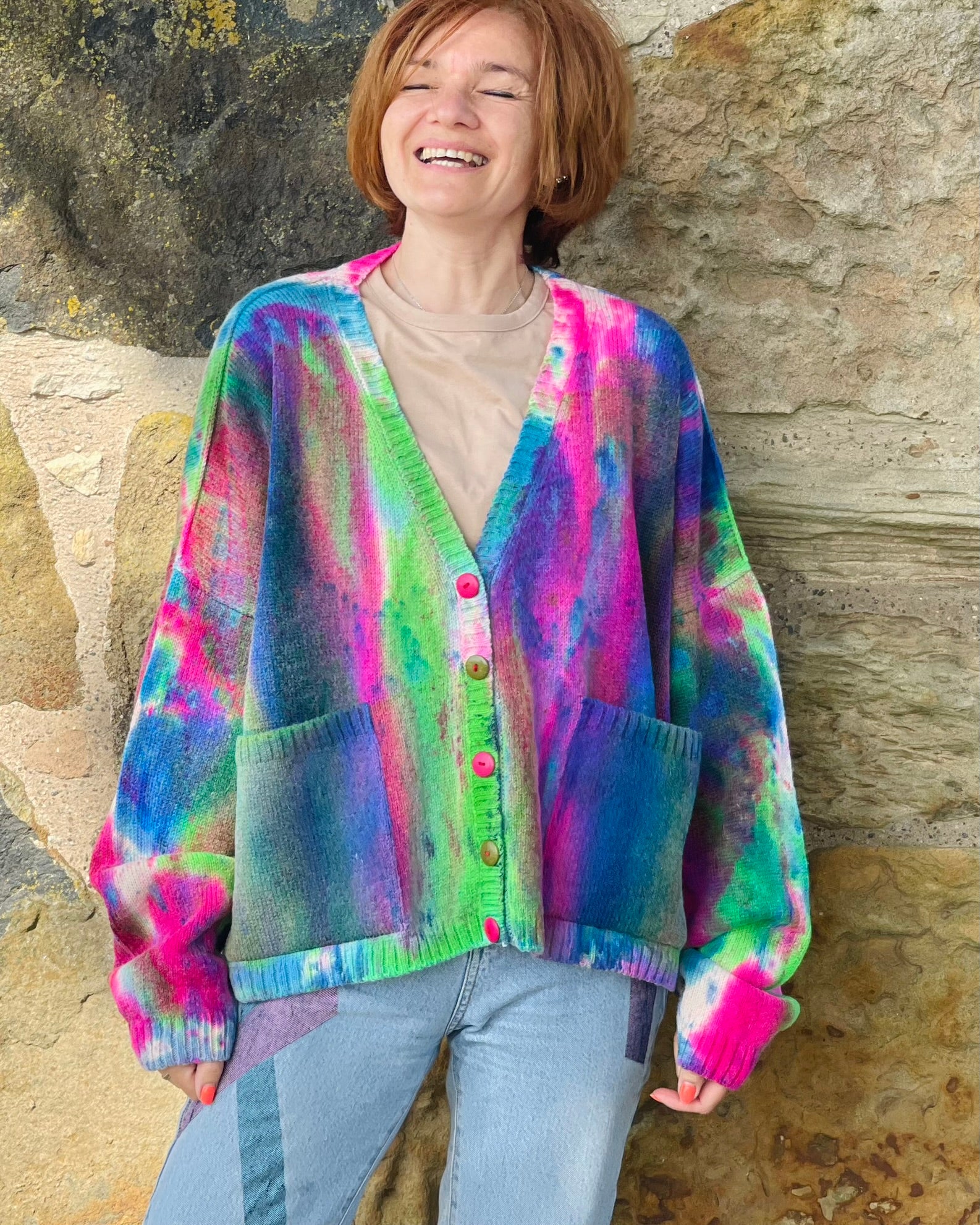 Exclusive Hand-Painted Sweater No. K10 (Shetland) Jillybean Yarns