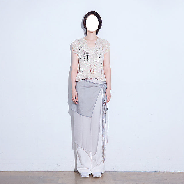 Summer Damage Vest with Cotton Waves