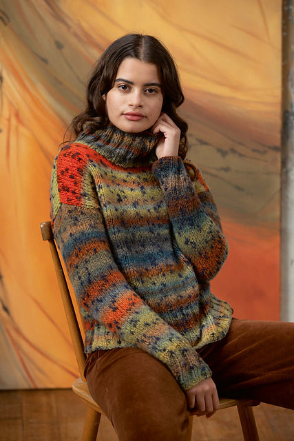 Kyra Sweater Kit in Cloud Tweed by Lang Lang Yarns