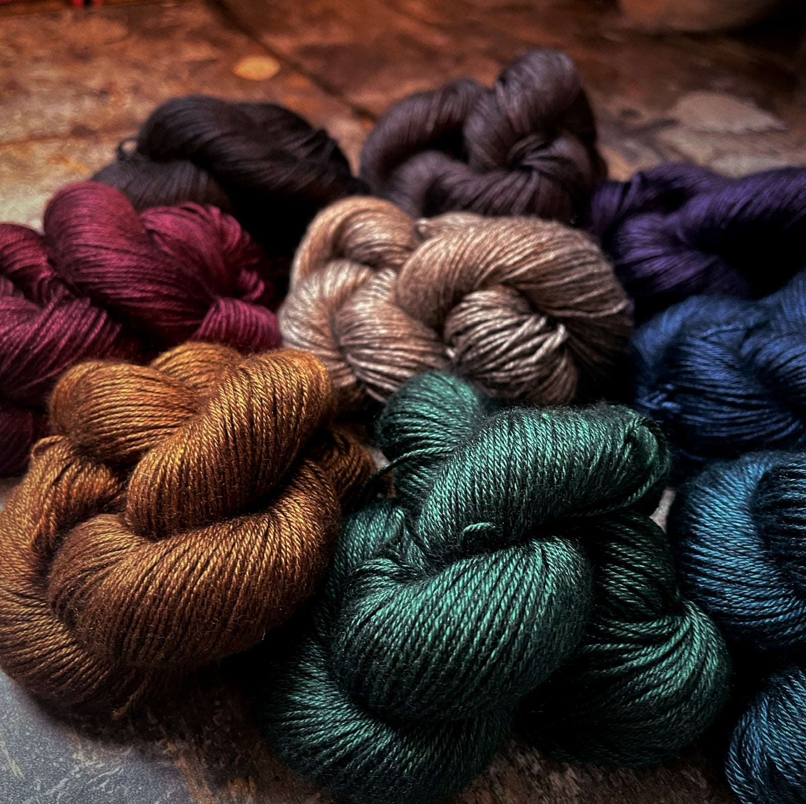 Hand-Dyed Silk Yak 4-Ply tribeyarns