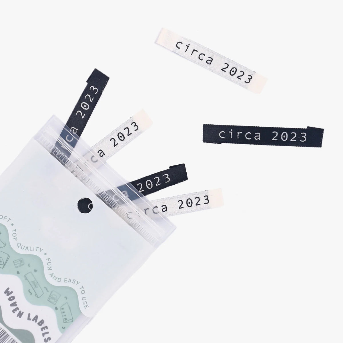 "Circa 2023" Woven Labels 10 Pack Kylie and the Machine