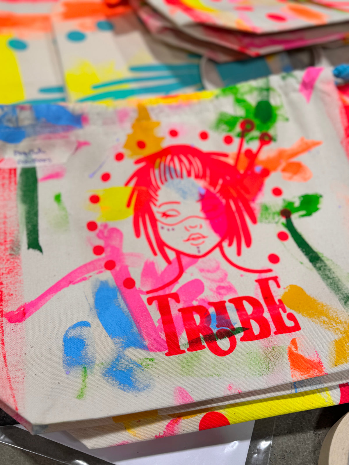 Drop Cloth Drawstring Project Bag