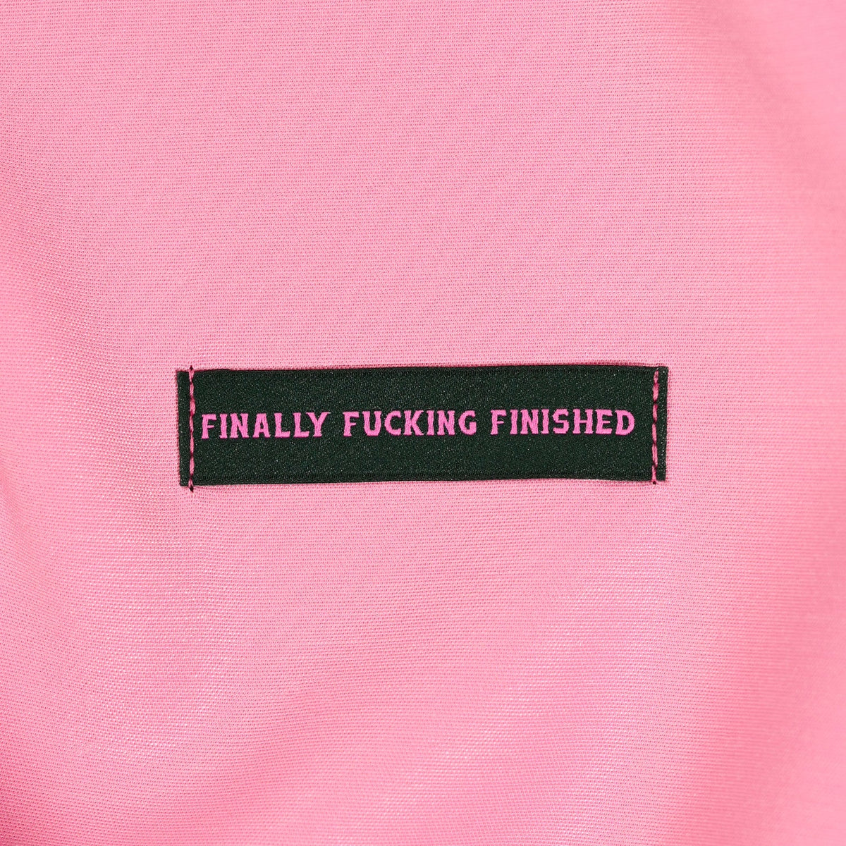 "Finally Fucking Finished" Woven Labels 6 Pack