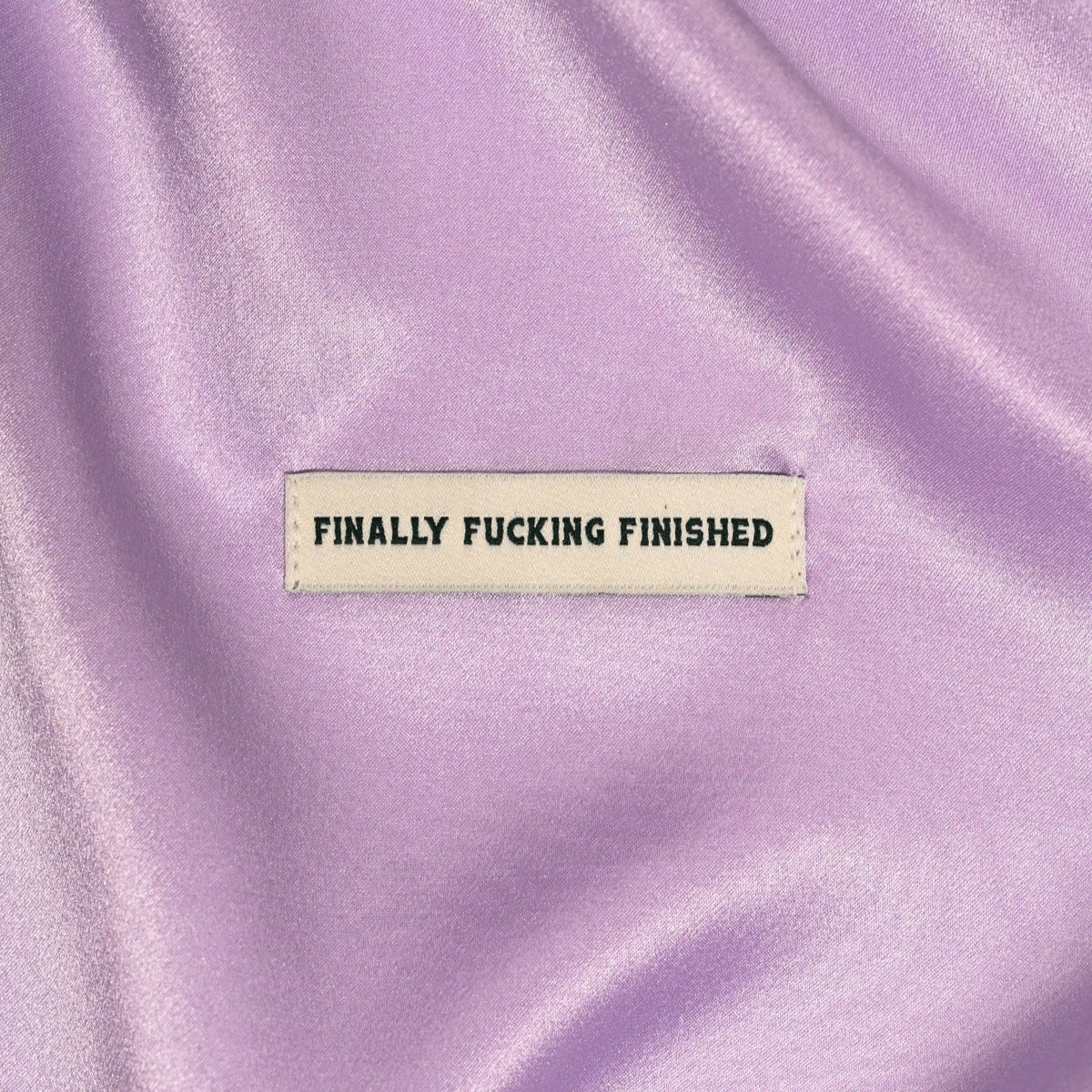 "Finally Fucking Finished" Woven Labels 6 Pack