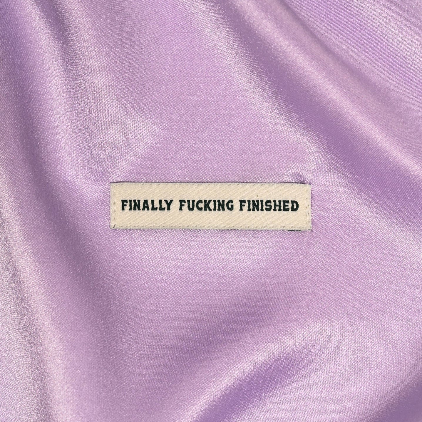 "Finally Fucking Finished" Woven Labels 6 Pack
