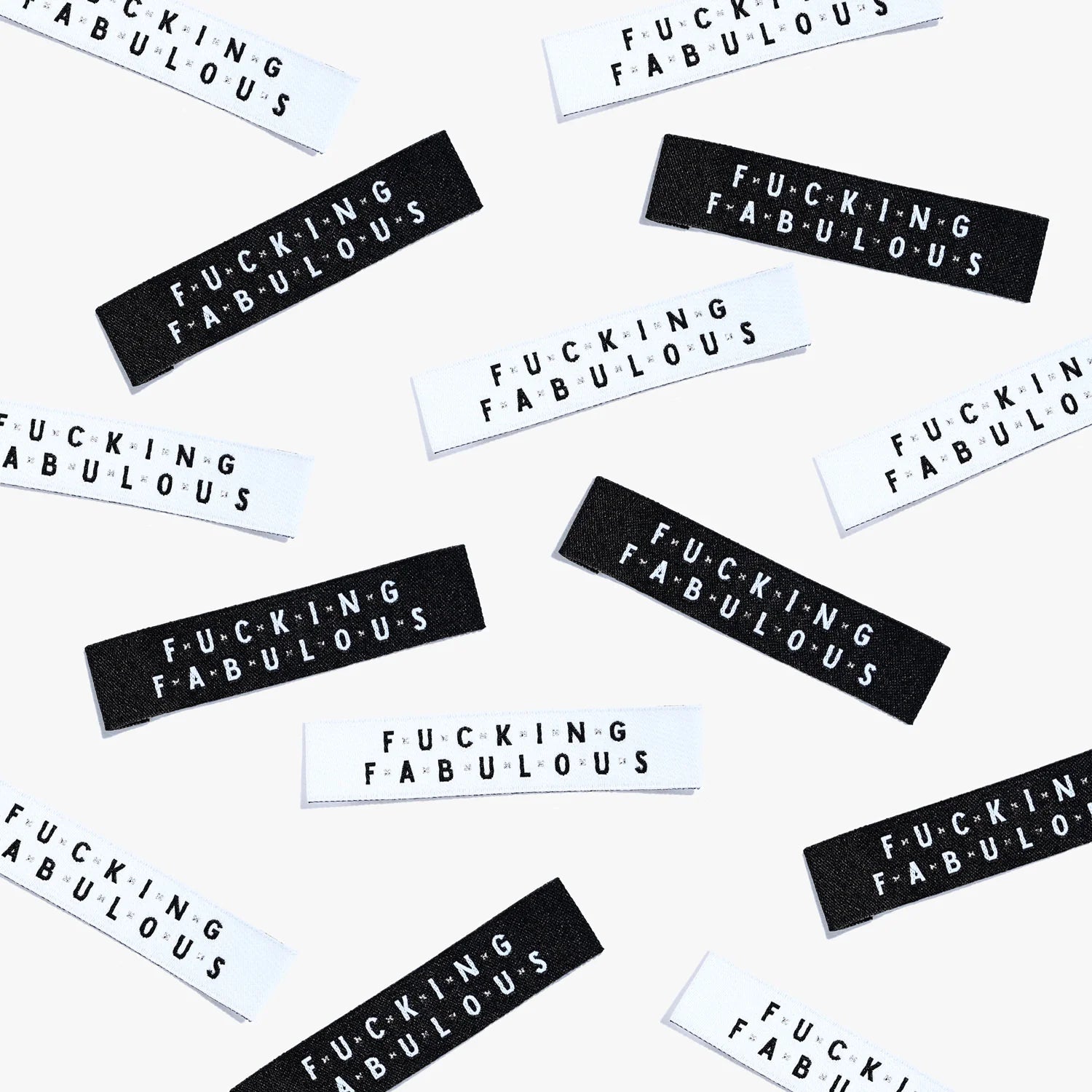 "Fucking Fabulous" Woven Labels 6 Pack