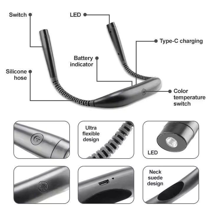 LED Rechargeable Neck Lamp