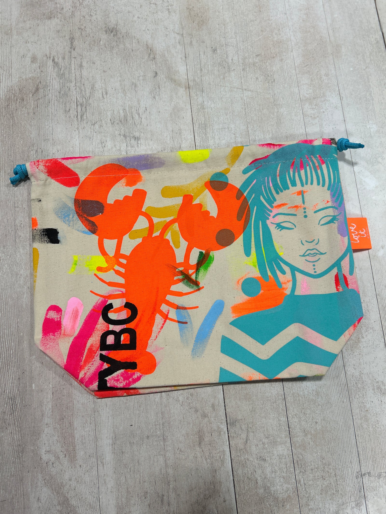 Drop Cloth Drawstring Project Bag