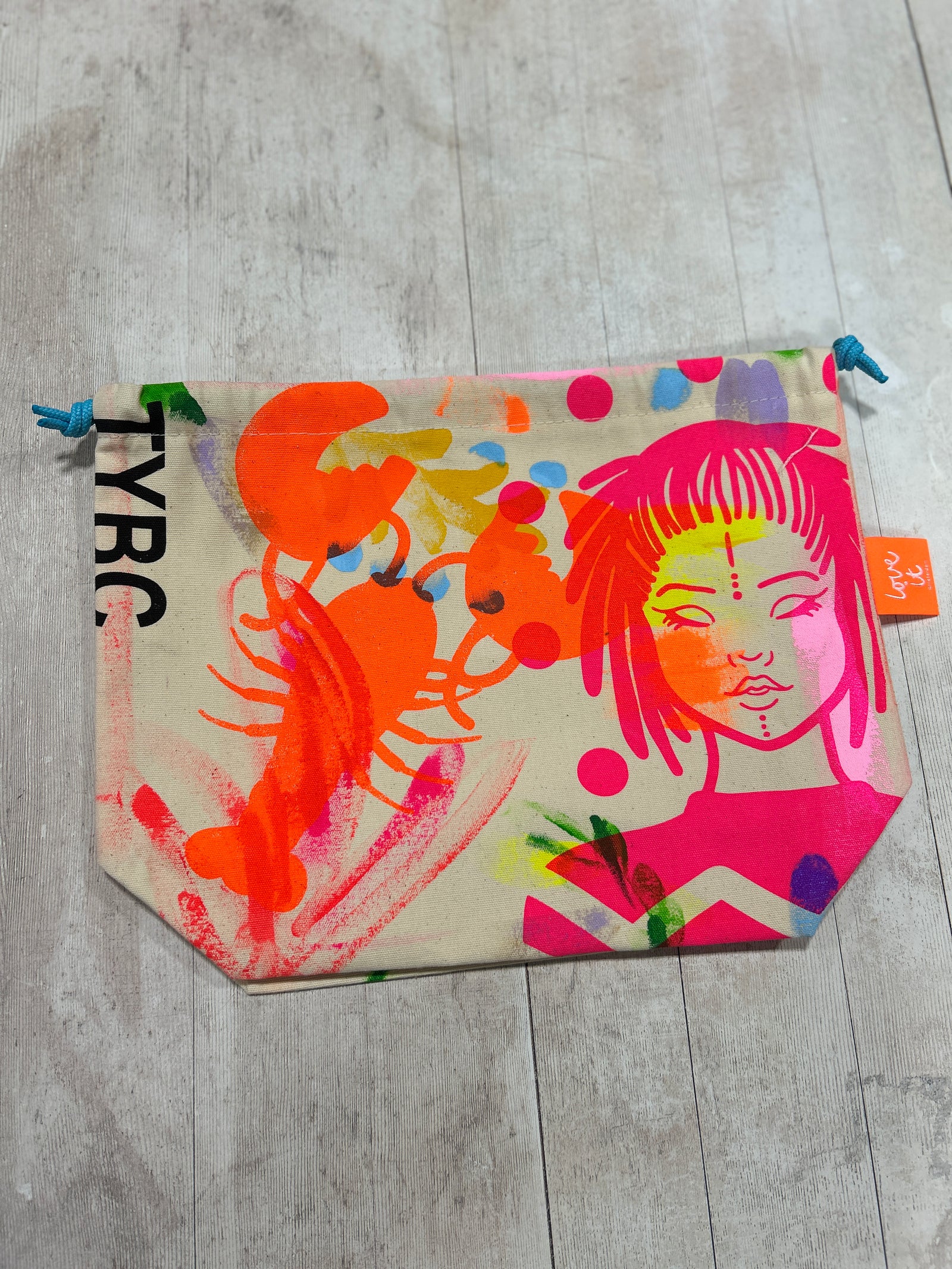 Drop Cloth Drawstring Project Bag