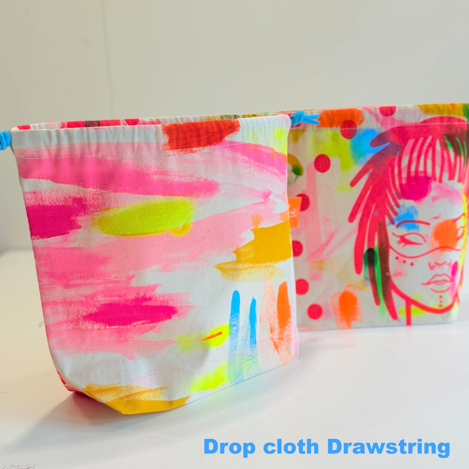 Drop Cloth Drawstring Project Bag