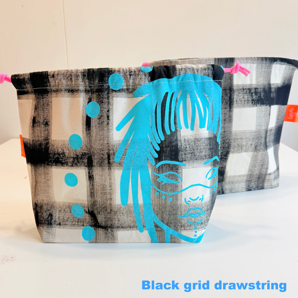 Check Mate Drawstring Project Bag